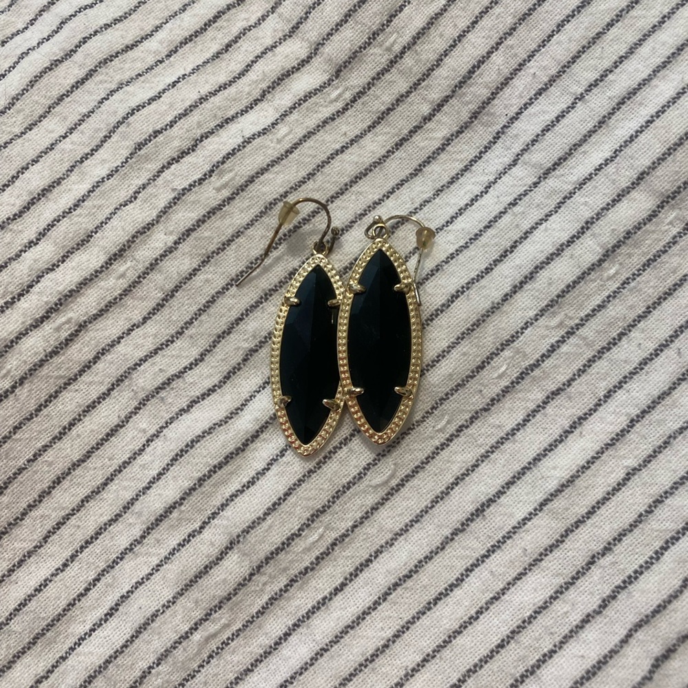 Kendra Scott Black and Gold Earrings
